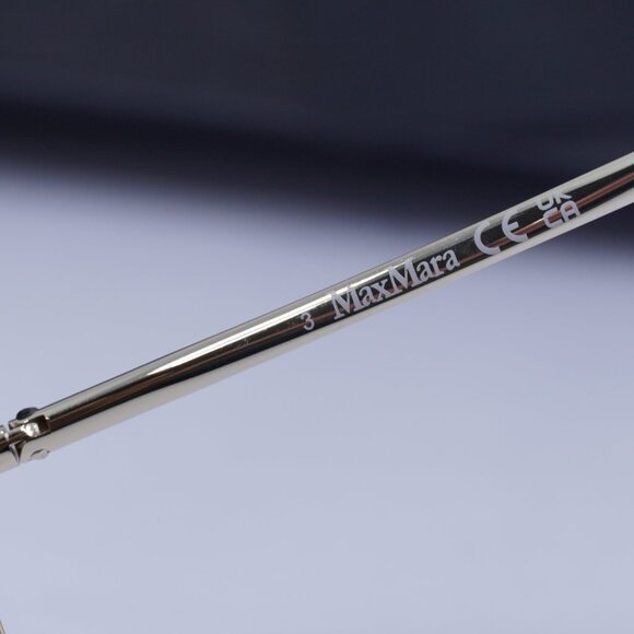 MaxMara MALIBU9 MM0079 46X Butterfly Sunglasses - Brown/Gold/Blue - Picture 8 of 9